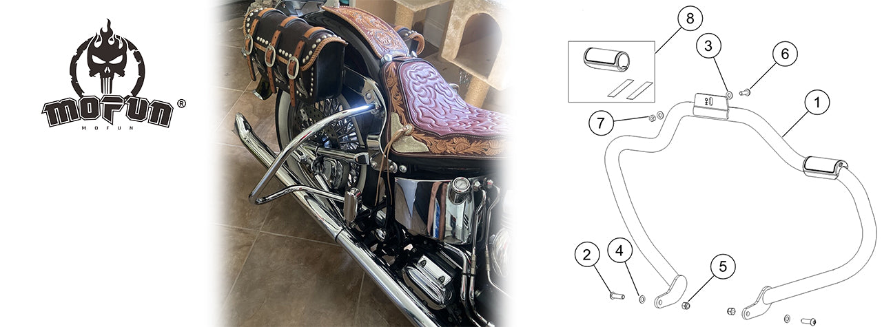 How to install highway engine guards' crash bars on Harley-Davidson Softail models?