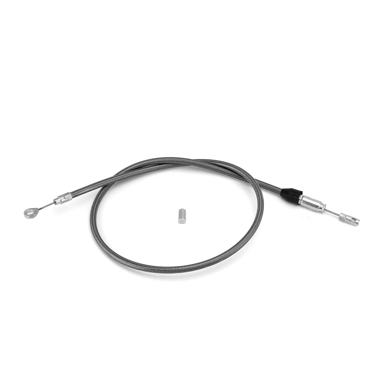 46" Extended Length Quick Connect Braided Stainless Steel Upper Clutch Cable for 2018-later Harley Softail & 2021-later Touring