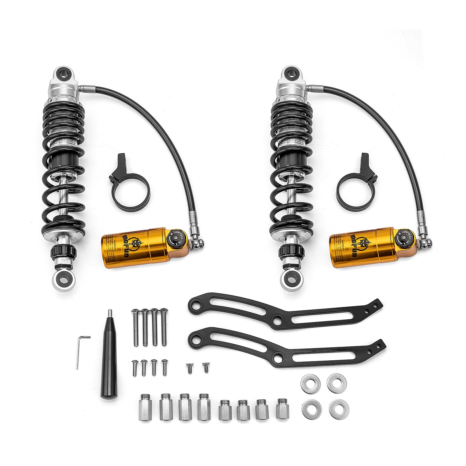 Remote Reservoir Rear Suspension Shocks, Rear Piggyback Shocks for 2014-2024 Harley Davidson Touring Models