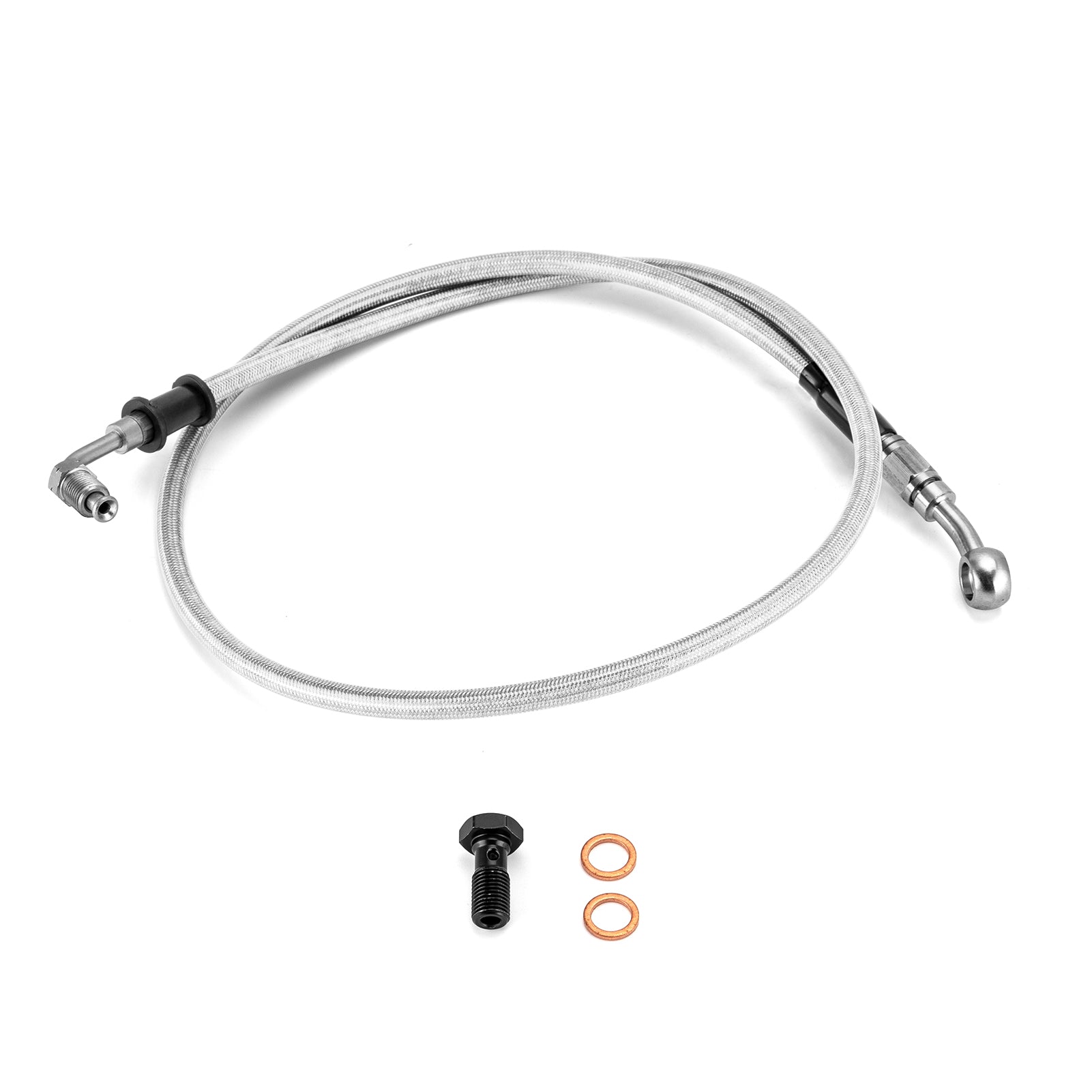 2018-2024 Harley Softail Fat Boy 114 / Softail Breakout 34" Extended Length ABS Upper Hydraulic Front Brake Line Kit for 16"-18" Handlebar