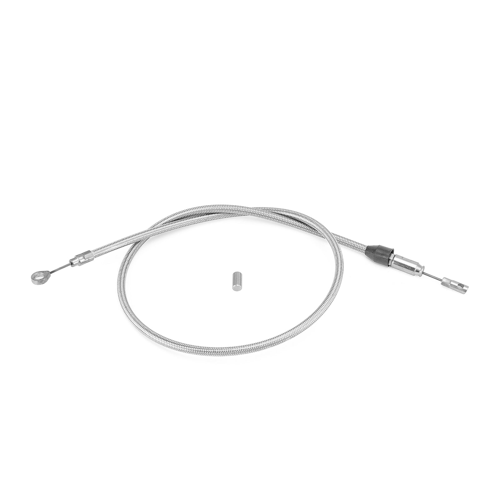 46" Extended Length Quick Connect Braided Stainless Steel Upper Clutch Cable for 2018-later Harley Softail & 2021-later Touring