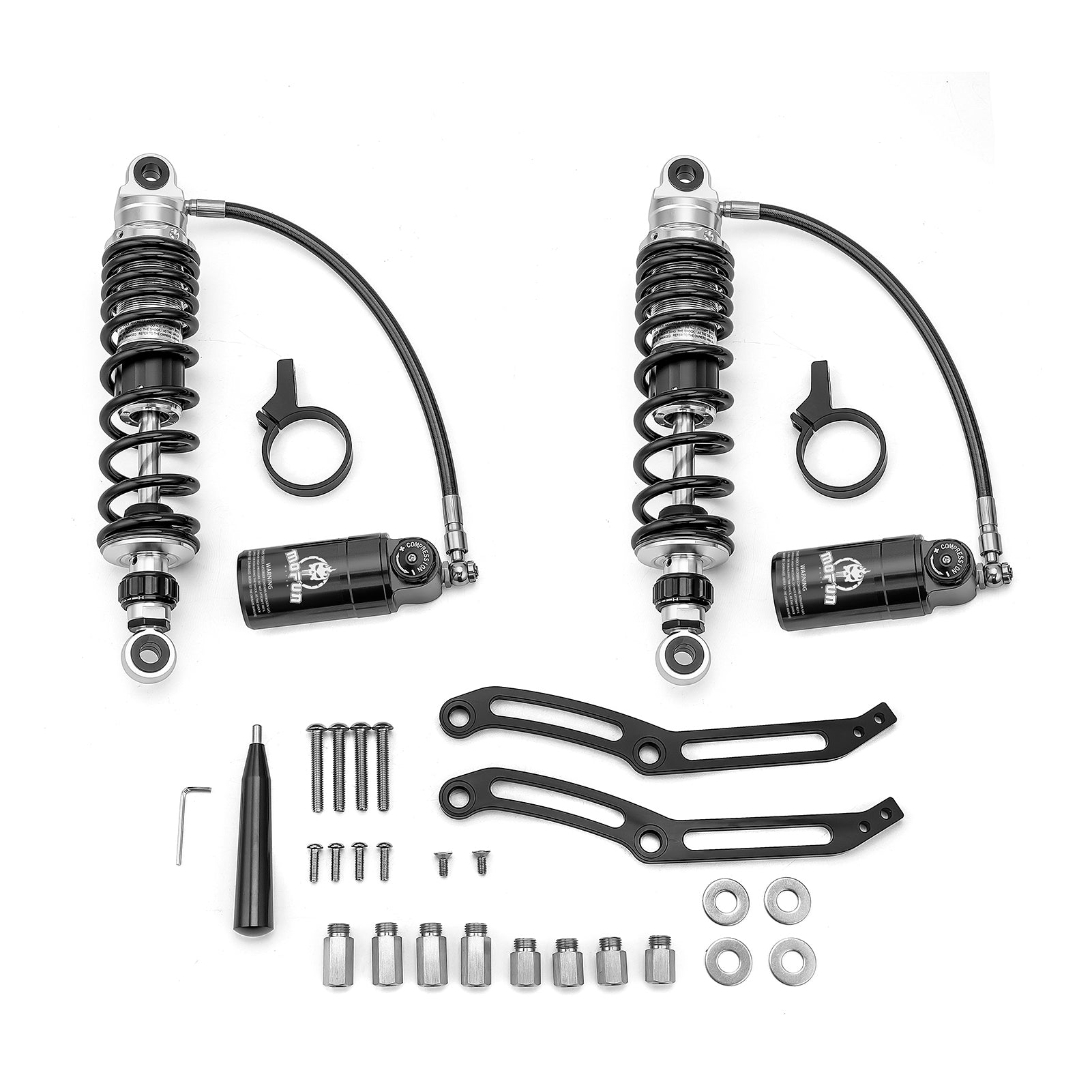 Remote Reservoir Rear Suspension Shocks, Rear Piggyback Shocks for 2014-2024 Harley Davidson Touring Models