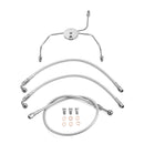 For 1996-2007 Harley Touring Road King/Road Glide/Electra Glide Extended Length without ABS Hydraulic Front Brake Line Kit (for 14"-16" Handlebar)-2