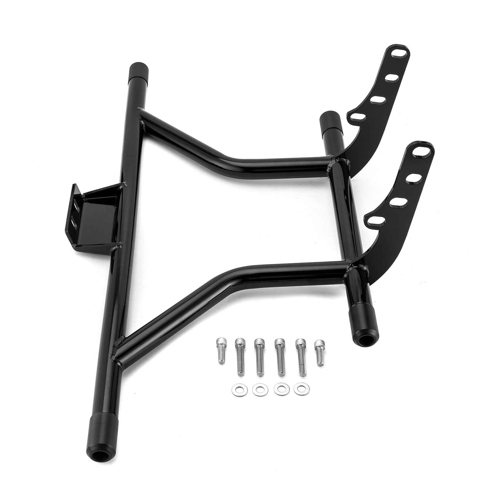 Gloss Black Front Engine Guard Highway Peg 2 Step Crash Bar for 2018 - 2024 Harley Davidson Softail Fat Boy/Street Bob - Mofun - 90201089