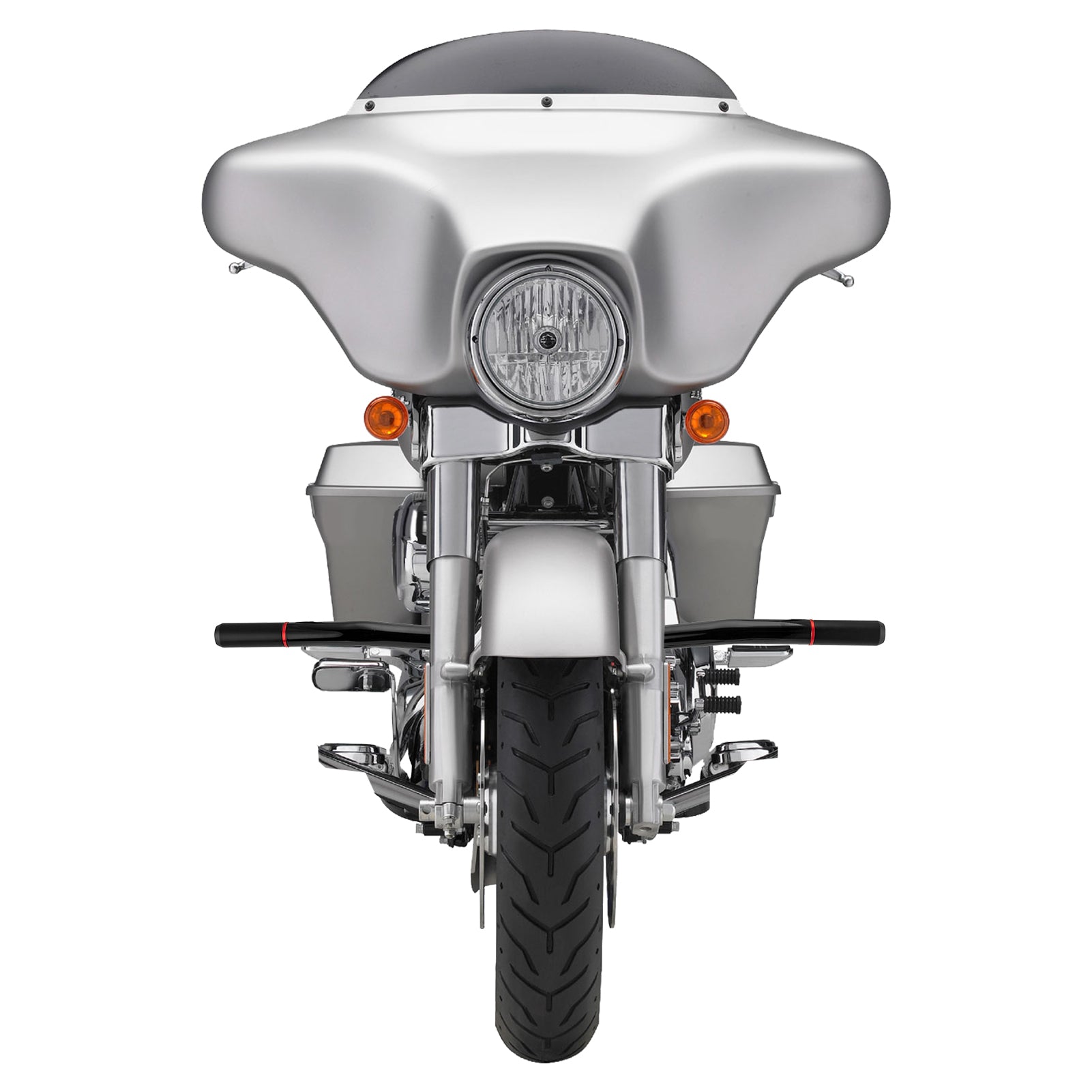 Gloss Black Front Highway Engine Guard Crash Bar for 2009 - 2013 Harley Davidson Road King/Street Glide/Road Glide - Mofun - 90201120