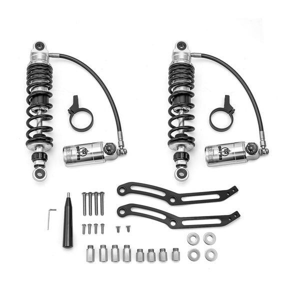 Remote Reservoir Rear Suspension Shocks, Rear Piggyback Shocks for 2014 - 2024 Harley Davidson Touring Models - Mofun - 90105033