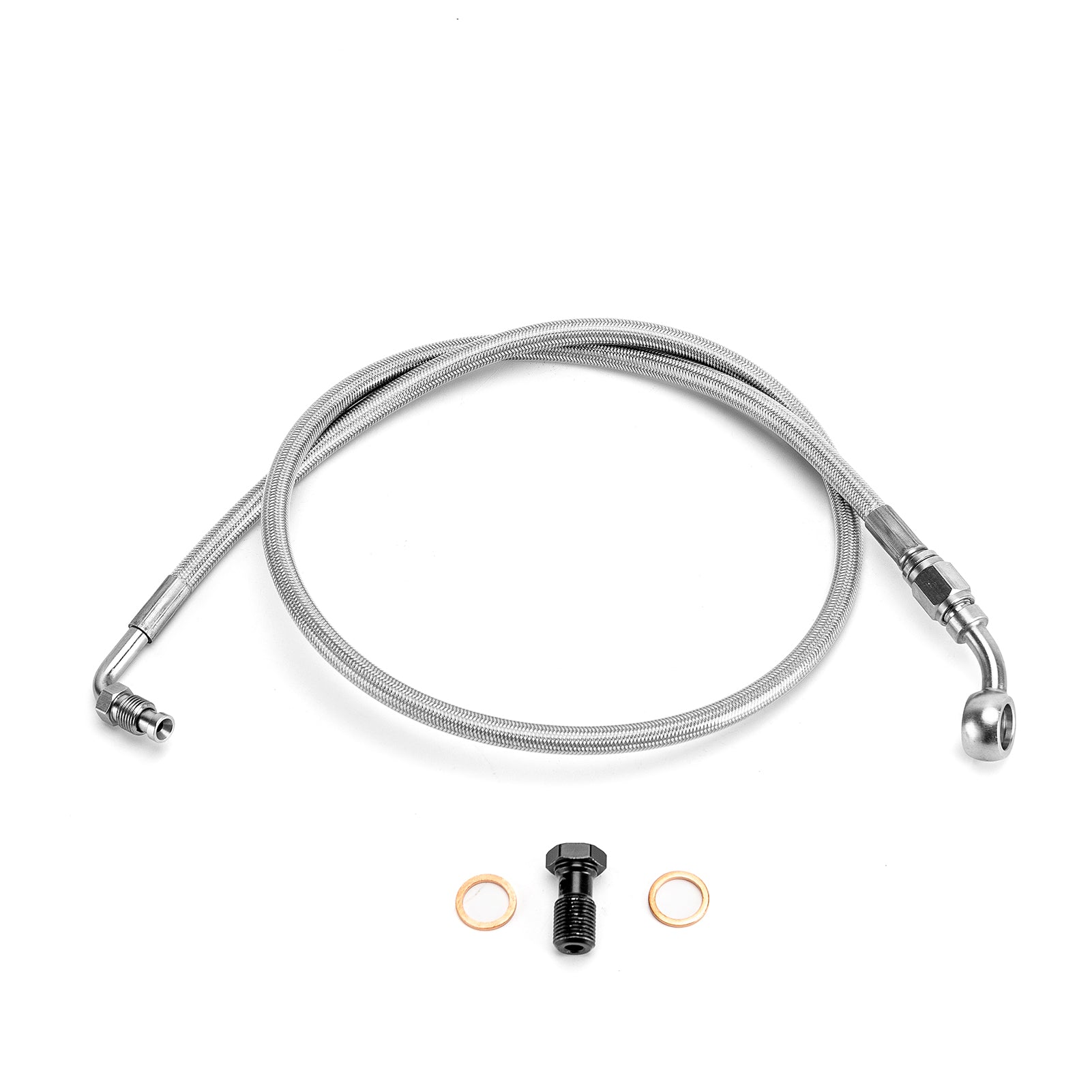 Harley Softail Fat Bob FXFB/FXFBS Low Rider FXLRS/FXLRST 34" Extended Length ABS Upper Hydraulic Front Brake Line Kit