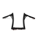 Gloss Black 12" Rise Pre - Wired Plug & Play APE Hanger Bar - Sharp Handlebar for 2011 - 2024 Harley Softails & 2015 - Later Harley Touring Road King - Mofun - 90101642