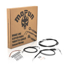 For 1996-2003 Harley Sportster XLH 883 / XLH 1200 Non-ABS Models Extended Length Throttle and Idle Cable, Non-ABS Hydraulic Front Brake Line and Clutch Cable Kit (for 16"-18" Handlebar (Non-ABS))-2