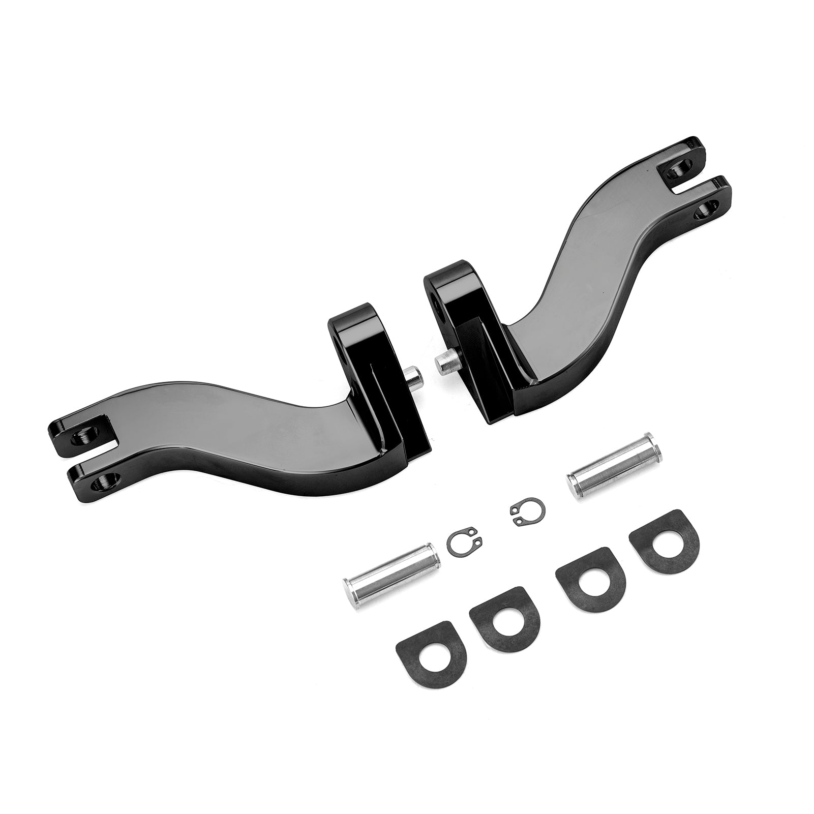 Rear Passenger Footpeg Mount Bracket Kit, 4" External Expansion Length, for 1993-later Harley Davidson Touring Models