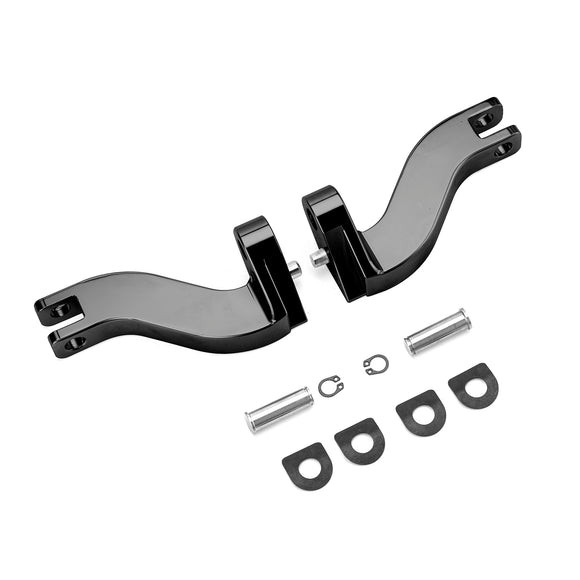 Rear Passenger Footpeg Mount Bracket Kit, 4" External Expansion Length, for 1993 - later Harley Davidson Touring Models - Mofun - 90406004