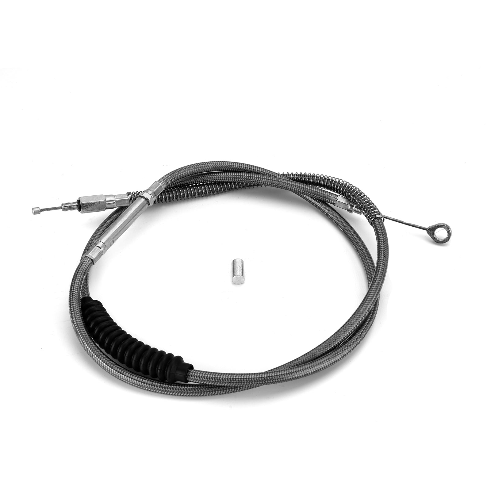 68 11/16" Extended Length Black Stainless Steel Clutch Cable for Harley Touring Dyna Softail