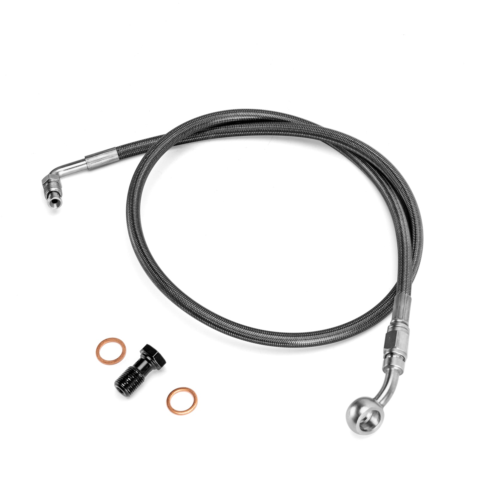 Harley Softail Fat Bob FXFB/FXFBS Low Rider FXLRS/FXLRST 34" Extended Length ABS Upper Hydraulic Front Brake Line Kit