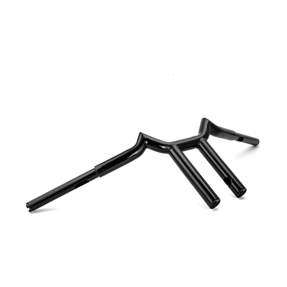 Gloss Black Steel 10"/12" Rise Sharp T - Bars Handlebar 1996 - 2024 Harley - Davidson Dyna, Softail and Sportster - Mofun - 90101634