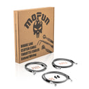 Black Hydraulic ABS Front Brake Line Kit for 2014 - 2024 Harley Touring (for 16" - 18" Handlebar ABS) - Mofun - 90109016