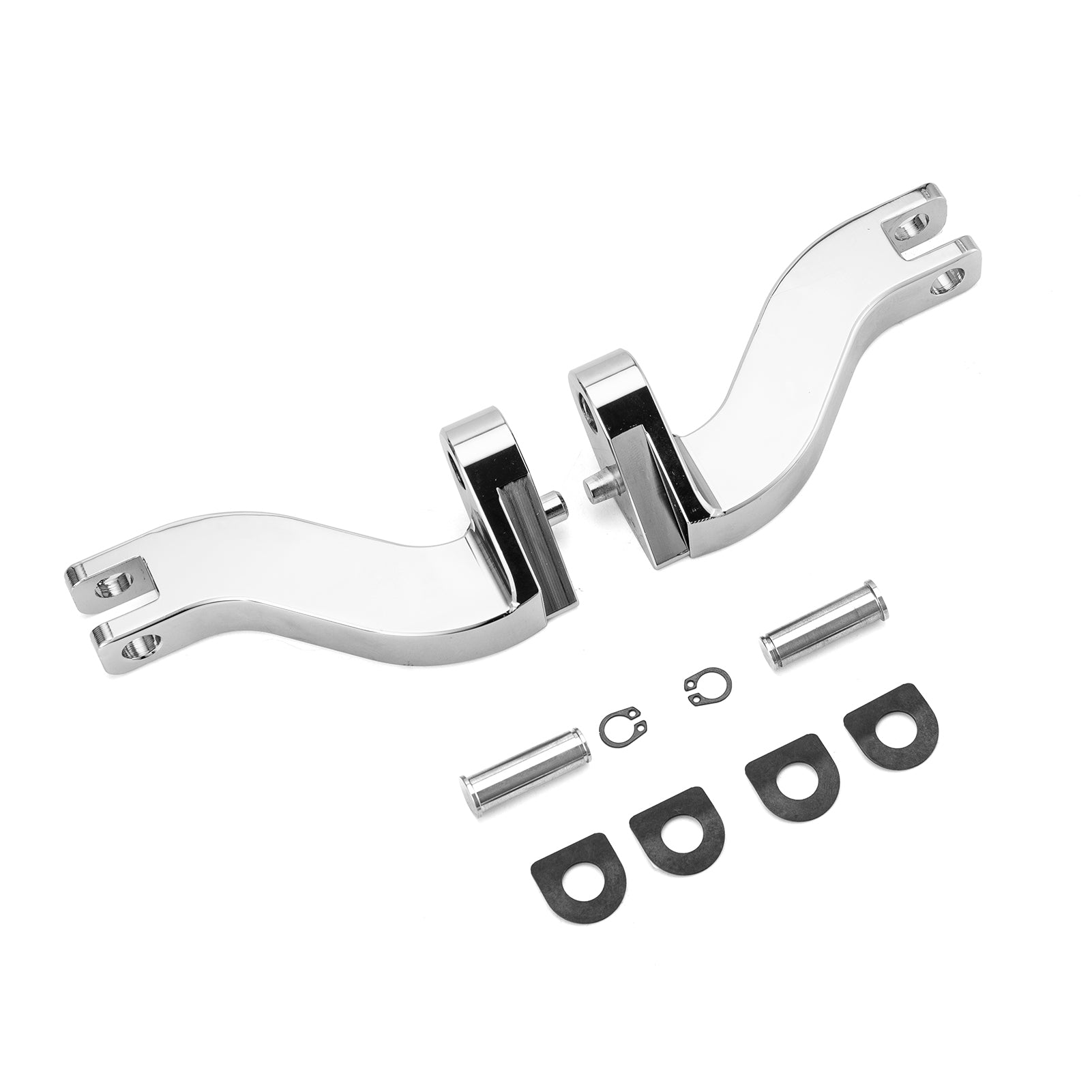 Rear Passenger Footpeg Mount Bracket Kit, 4" External Expansion Length, for 1993-later Harley Davidson Touring Models