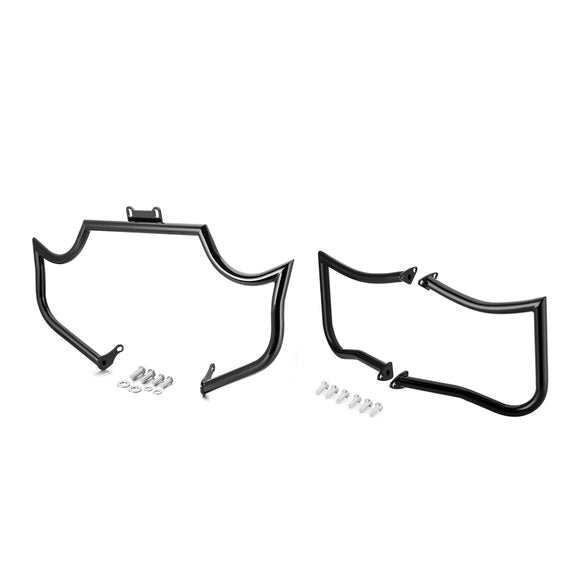 For 2017-2026 Indian Roadmaster/Chieftain/Springfield Gloss Black Front Engine Guard & Rear Crash Bar