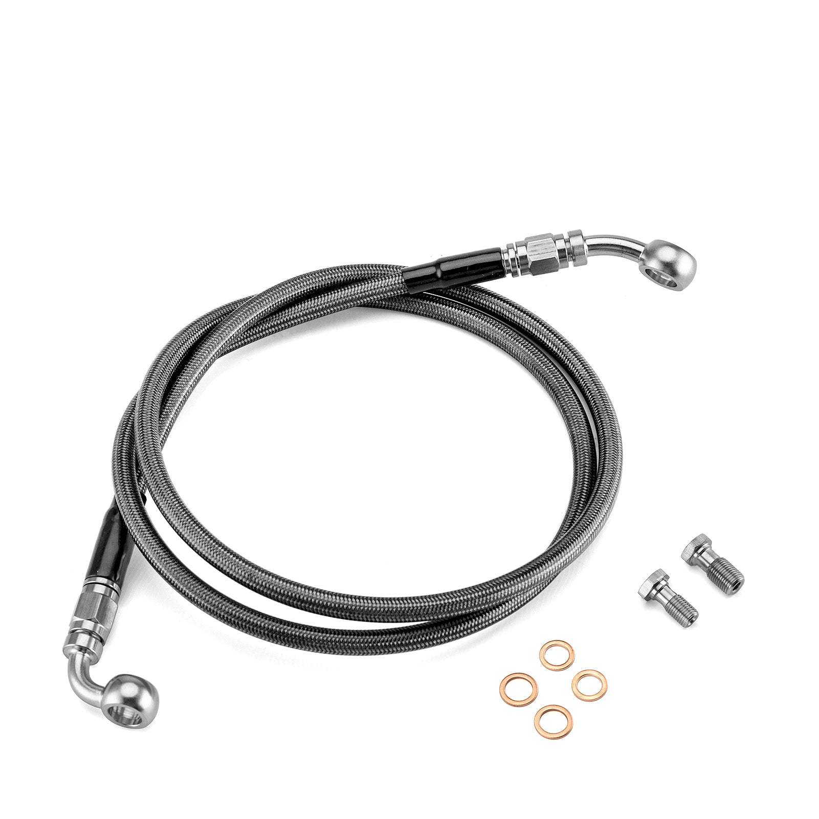 Harley Softail Deluxe / Rocker / Fat Boy 47" Extended Length Non-ABS Hydraulic Front Brake Line Kit for 16"-18" Handlebar