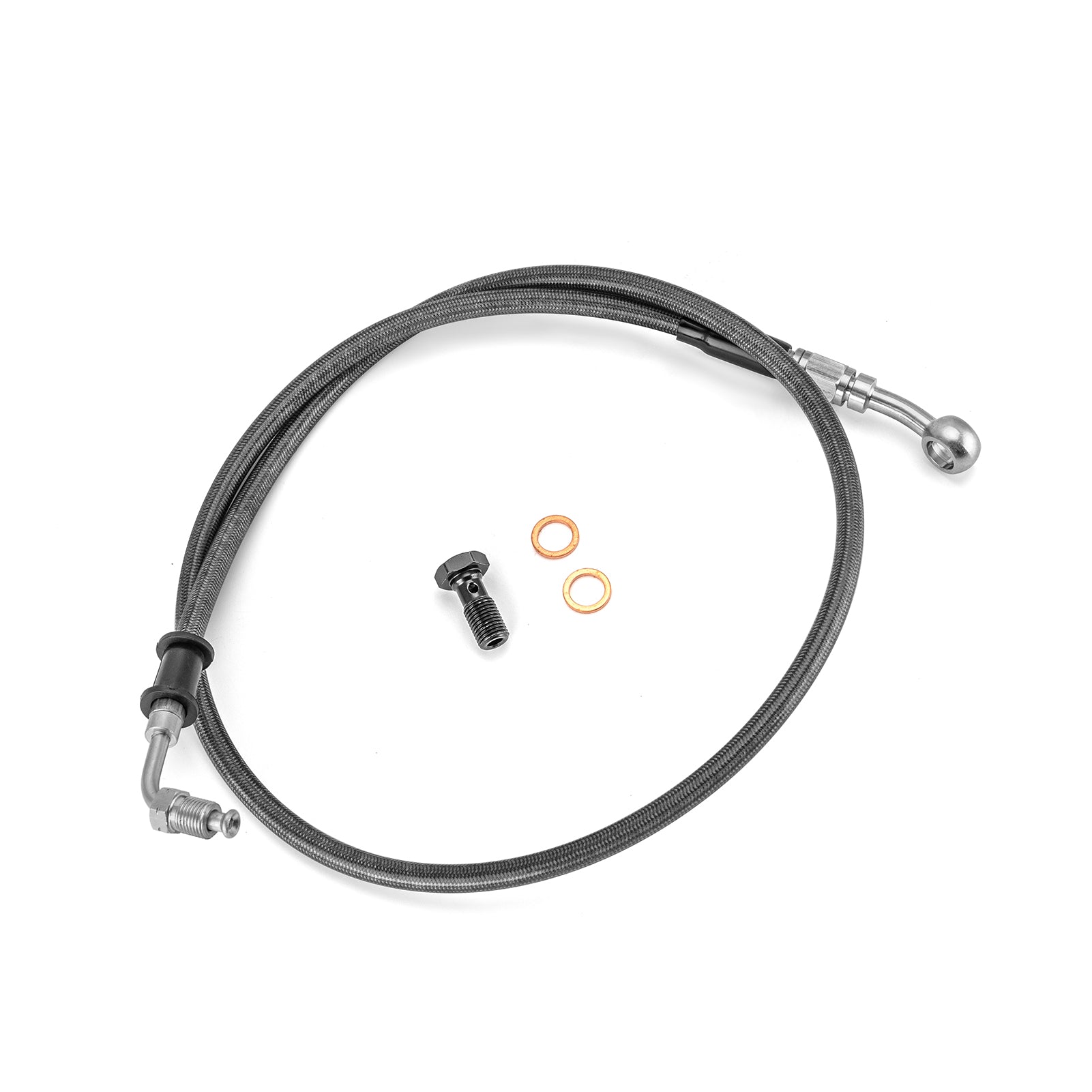 2018-2024 Softail Heritage Classic 114/Classic 38" Extended Length Stainless Steel ABS Upper Hydraulic Front Brake Line Kit for 16"-18" Handlebar