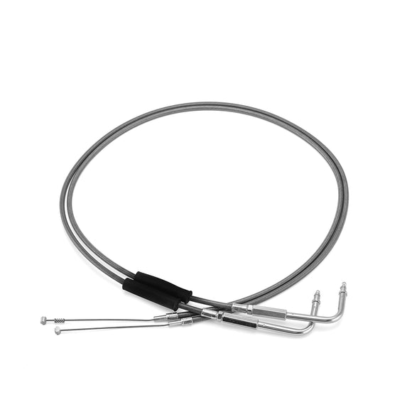 For Harley Dyna Sporster Touring Extended Length Throttle and Idle Cable Kit (for 14"-16" Handlebar)