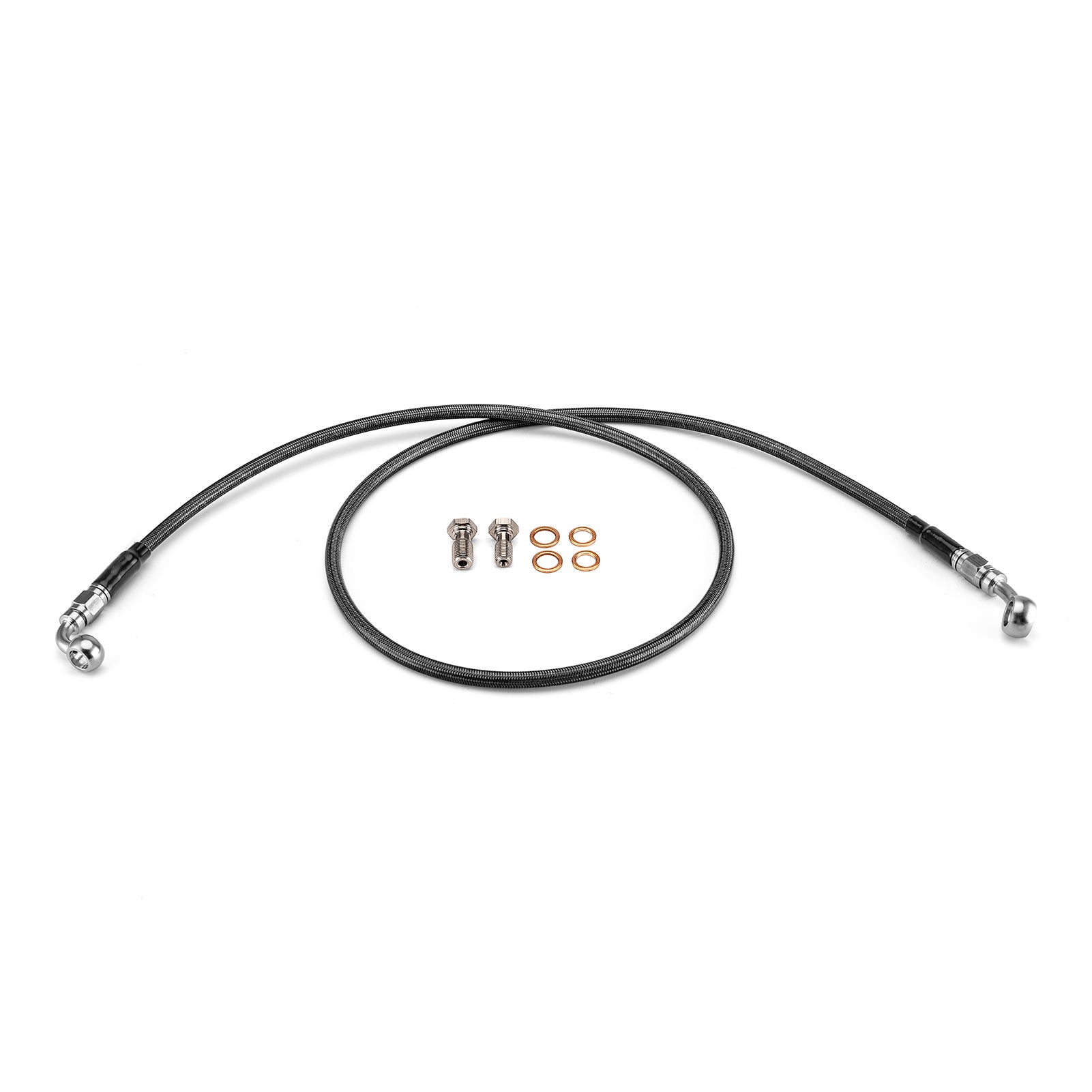 Harley Softail Deluxe / Fat Boy / Rocker 45" Extended Length Non-ABS Hydraulic Front Brake Line Kit for 12"-14" Handlebar