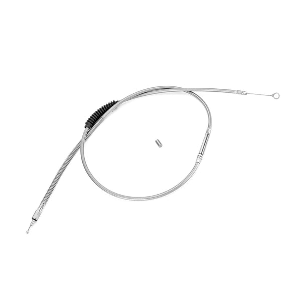 60 3/4" (1543mm) Extended Length Stainless Steel Clutch Cable for Harley Sportster XL 883 1200 Iron - Mofun - 90112004
