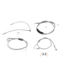 Extended Length Throttle and Idle Cable Kit, Extended Length ABS Upper and Lower Hydraulic Front Brake Line, Clutch Cable Kit for 2011 - 2014 Haley Softail w/ABS (for 12" - 14" Handlebar) - Mofun - 90109029