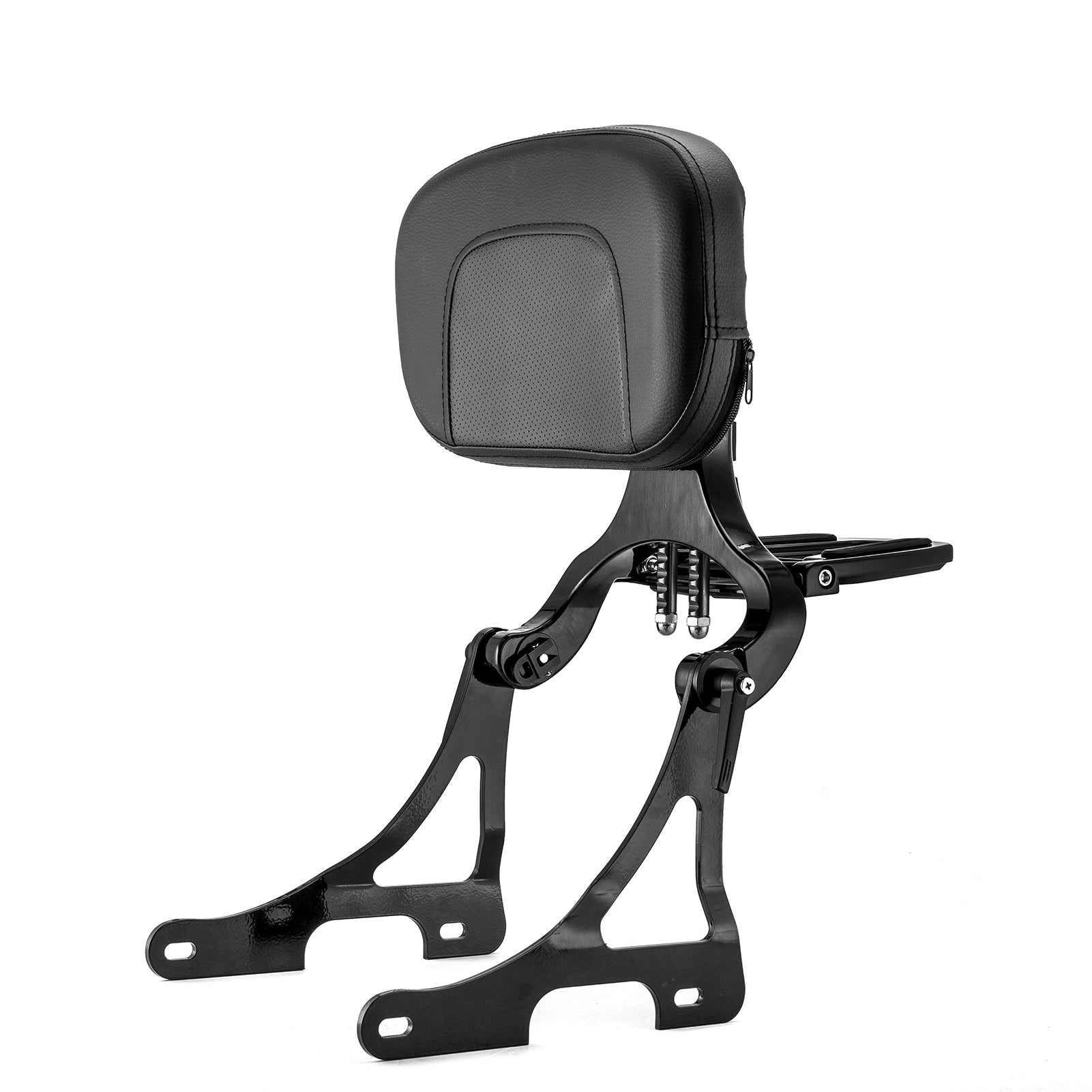 2004-2022 Harley Sportster XL 883 1200 Gloss Black Foldable Multi-Purpose Adjustable Backrest Sissy Bar