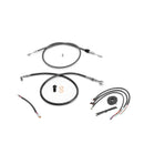 For Harley Softail Fat Bob/Low Rider w/ABS Models Extended Length TBW, ABS Hydraulic Front Brake Line and Clutch Cable Kit (for 12"-14" Handlebar (ABS))-7