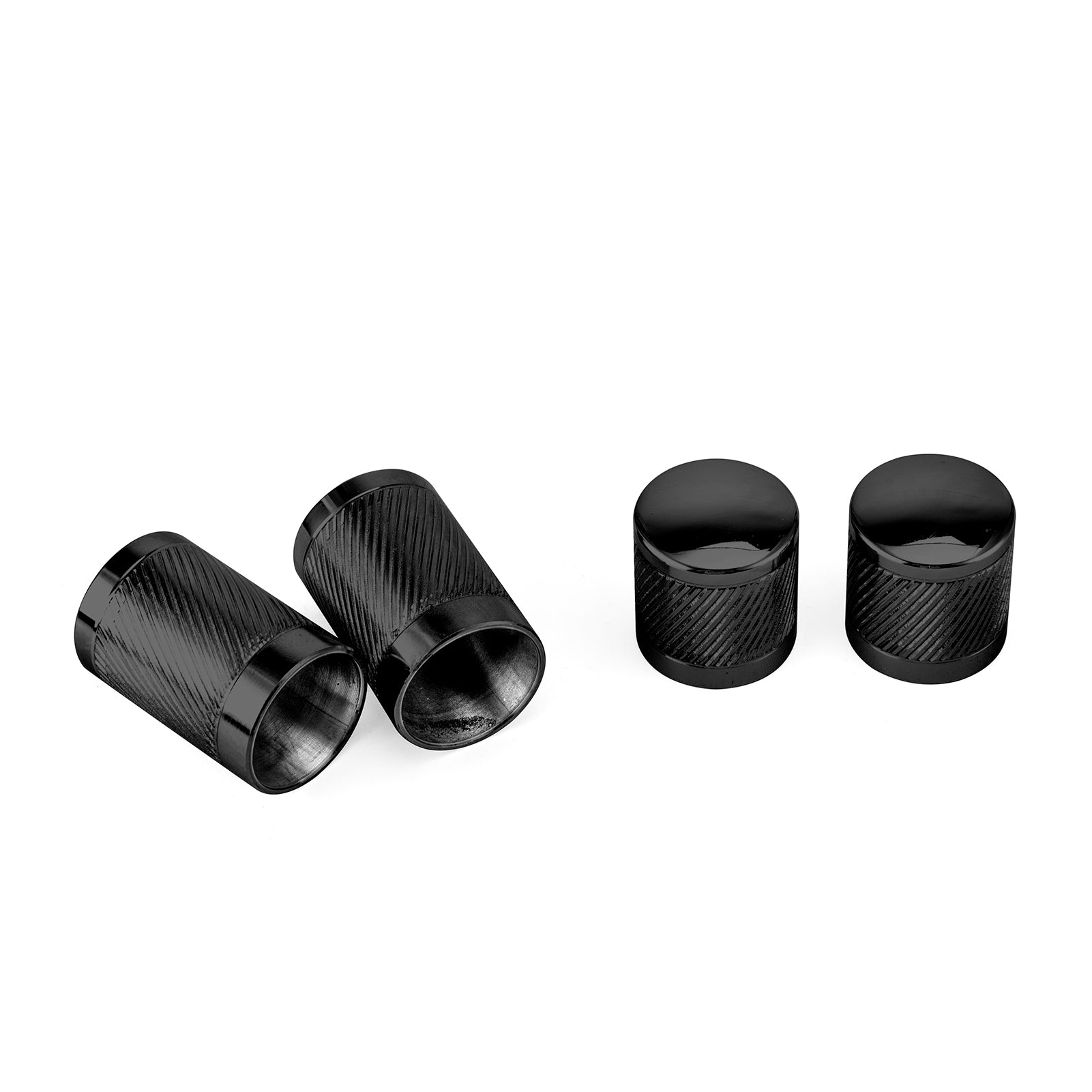 1994-2024 Harley Davidson Touring Gloss Black Knurling of Beveled Cuts Docking Hardware Covers