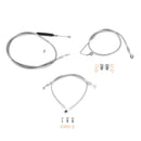 Extended Length ABS Upper and Lower Hydraulic Front Brake Line, Clutch Cable Kit for 2015 - 2017 Harley Softail w/ABS Models (for 14" - 16" Handlebar) - Mofun - 90109036