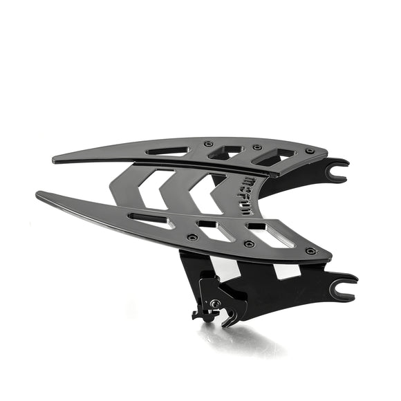 For 2009-2026 Harley Touring Models Gloss Black Dual Sharp-Angle Luggage Rack