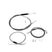 Non - ABS Hydraulic Front Brake Line, Clutch Cable, Throttle and Idle Cable Kit for Harley Softail Deluxe/Fat Boy/Rocker on 16" - 18" Handlebar - Mofun - 90109224