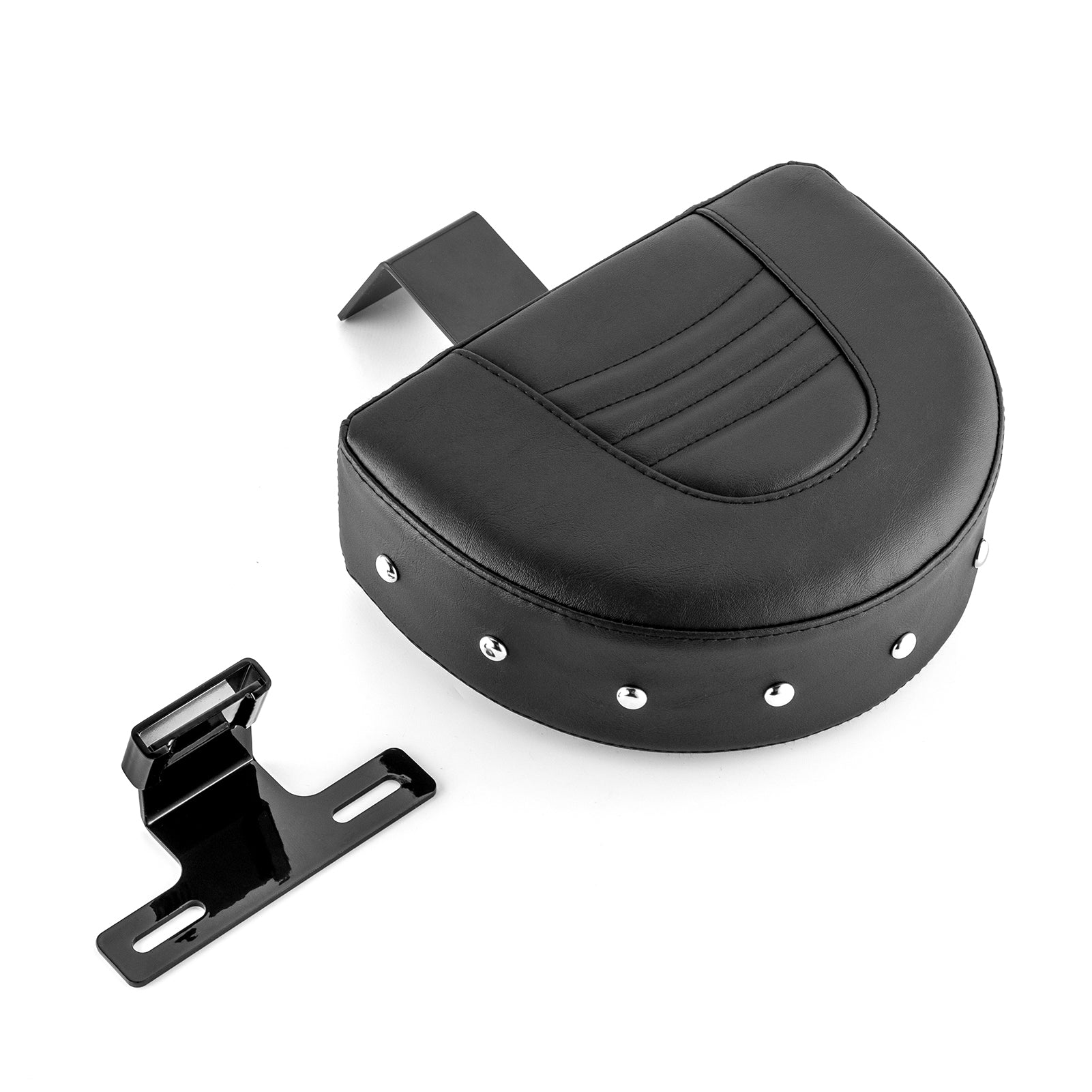 Pu Leather & Steel Driver Backrest Mount Kit Fit for 1993-2006 Harley Heritage Softail w/ Stock Seats