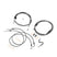 Throttle by Wire Extensions, Extended Length ABS Hydraulic Front Brake Line, Clutch Line Kit for 2021 - 2024 Harley Touring (for 12" - 14" Handlebar ABS) - Mofun - 90109010