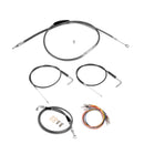 For 1996-2003 Harley Sportster XLH 883 / XLH 1200 Non-ABS Models Extended Length Throttle and Idle Cable, Non-ABS Hydraulic Front Brake Line and Clutch Cable Kit (for 16"-18" Handlebar (Non-ABS))-9