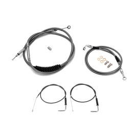 Non - ABS Hydraulic Brake Line&Clutch Cable&Throttle Cable Kit for Harley Sportster 883 Iron/Custom XL (for 16" - 18" Handlebar w/Non - ABS) - Mofun - 90109246