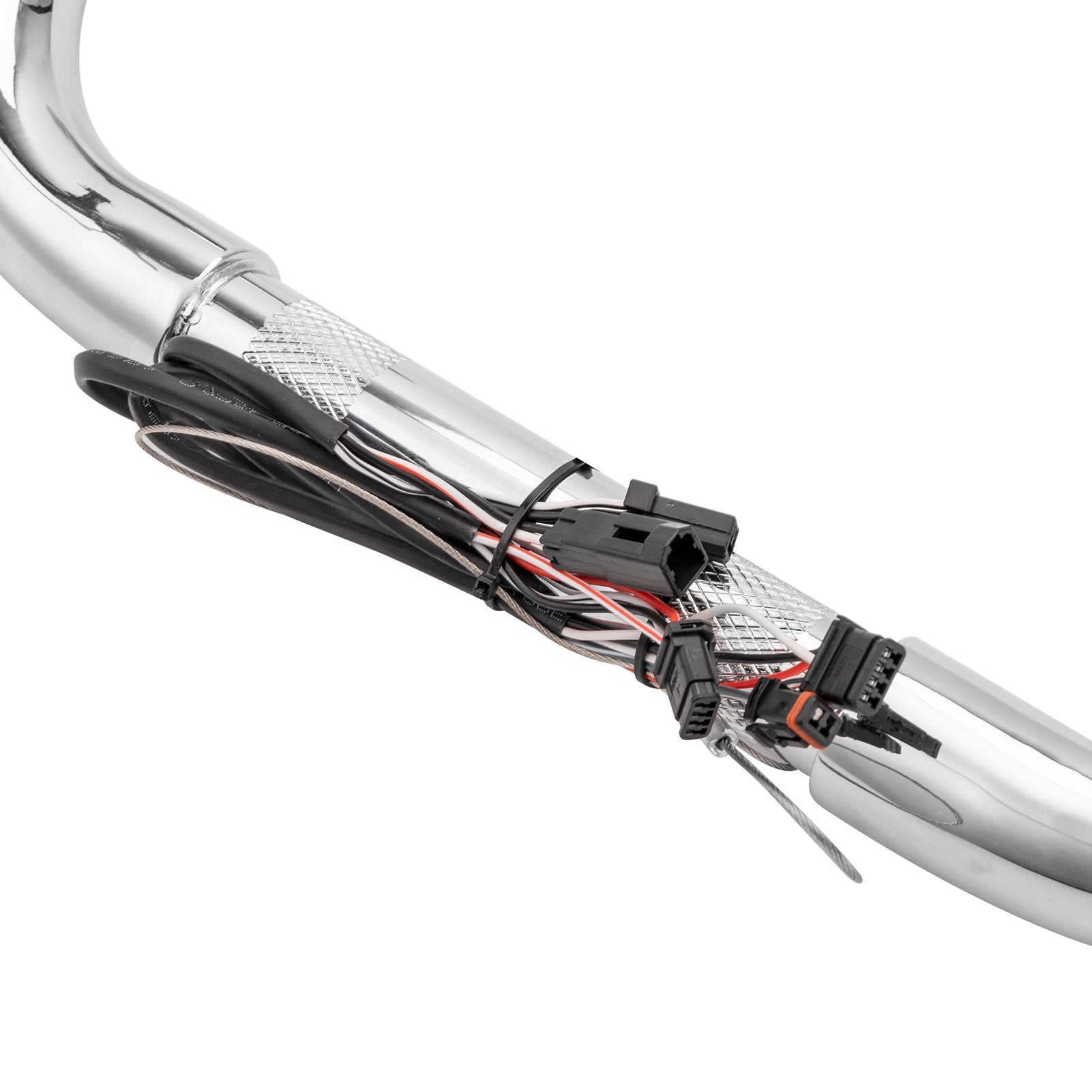 Chrome 14" Rise Pre-Wired Handlebar for 2011-2024 Harley Softails & 2015-Later Harley Touring Road King