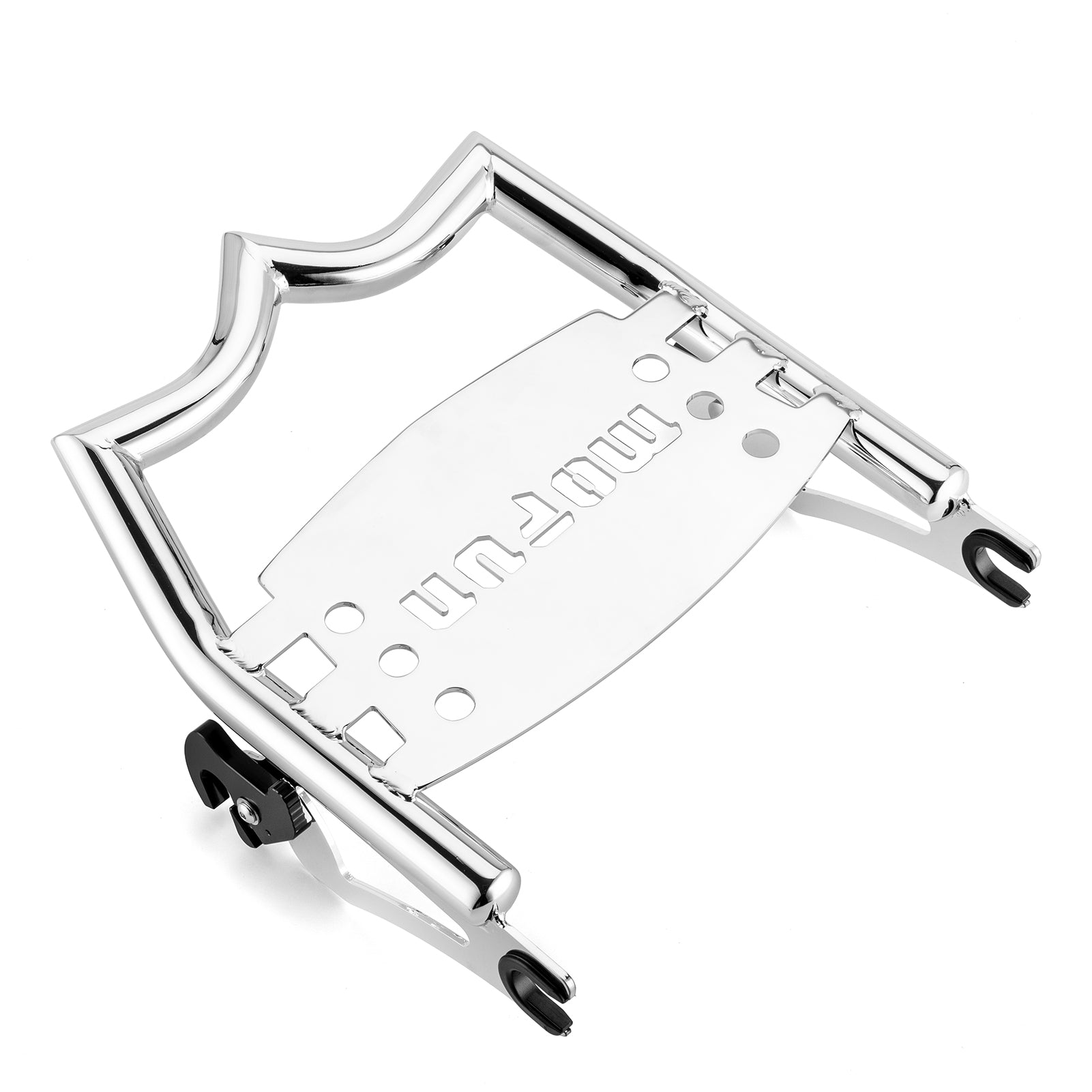 2009-2024 Harley Road King Road Glide Chrome Solid Steel Crown Style Luggage Rack