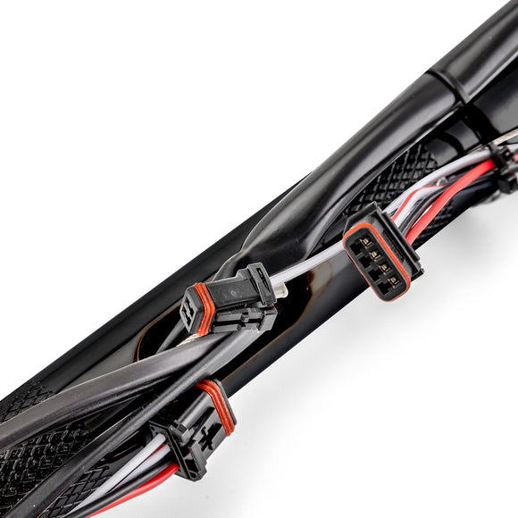 Gloss Black 14" Rise Pre - Wired Plug & Play APE Hanger Bar - Sharp Handlebar for 2011 - 2024 Harley Softails & 2015 - Later Harley Touring Road King - Mofun - 90101644