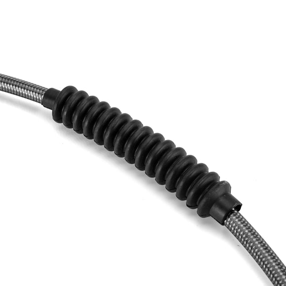 74 11/16" Extended Length Black Stainless Steel Clutch Cable for 2006 - 2017 Harley Dyna Softail - Mofun - 90112066