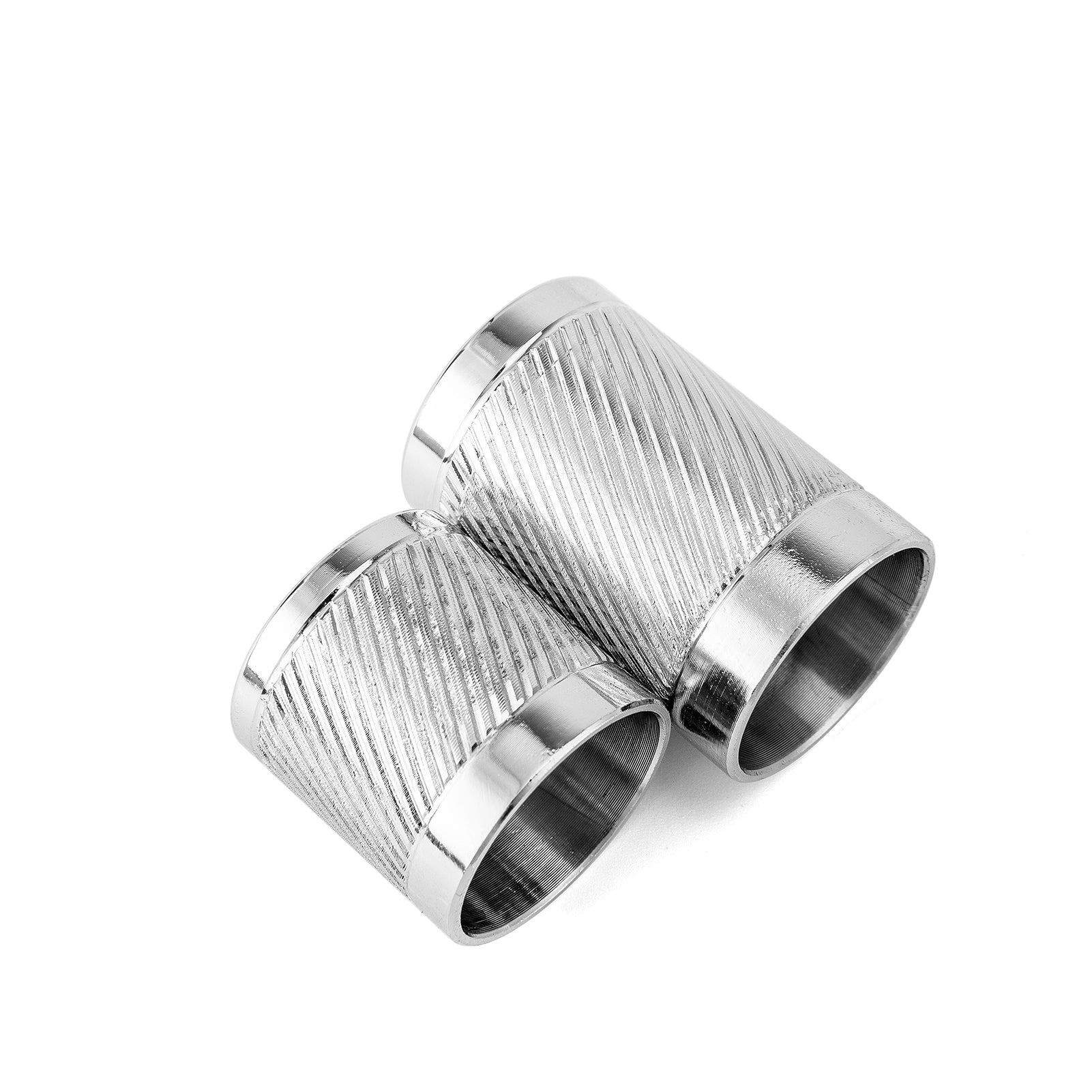 1994-2024 Harley Touring Softail Dyna Knurling of Beveled Cuts Chrome Docking Hardware Covers