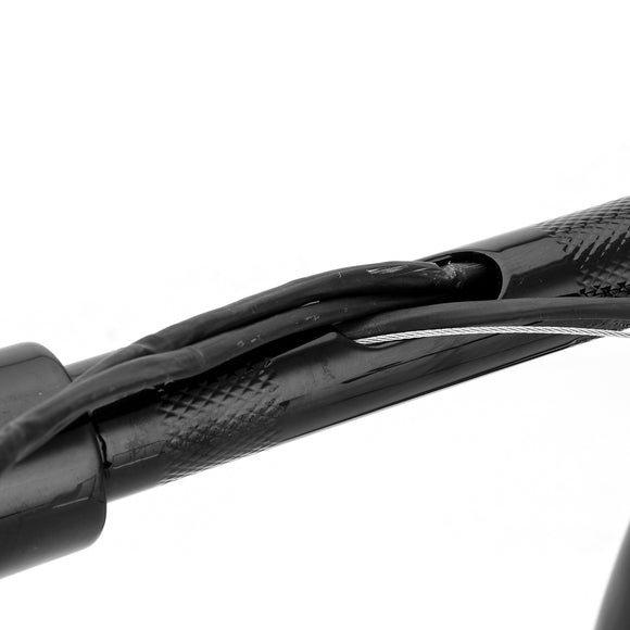 Gloss Black 12" Rise Pre - Wired Plug & Play Horn Style Ape Bar Handlebar for 2011 - 2024 Harley Softails & 2015 - Later Harley Touring Road King - Mofun - 90101652