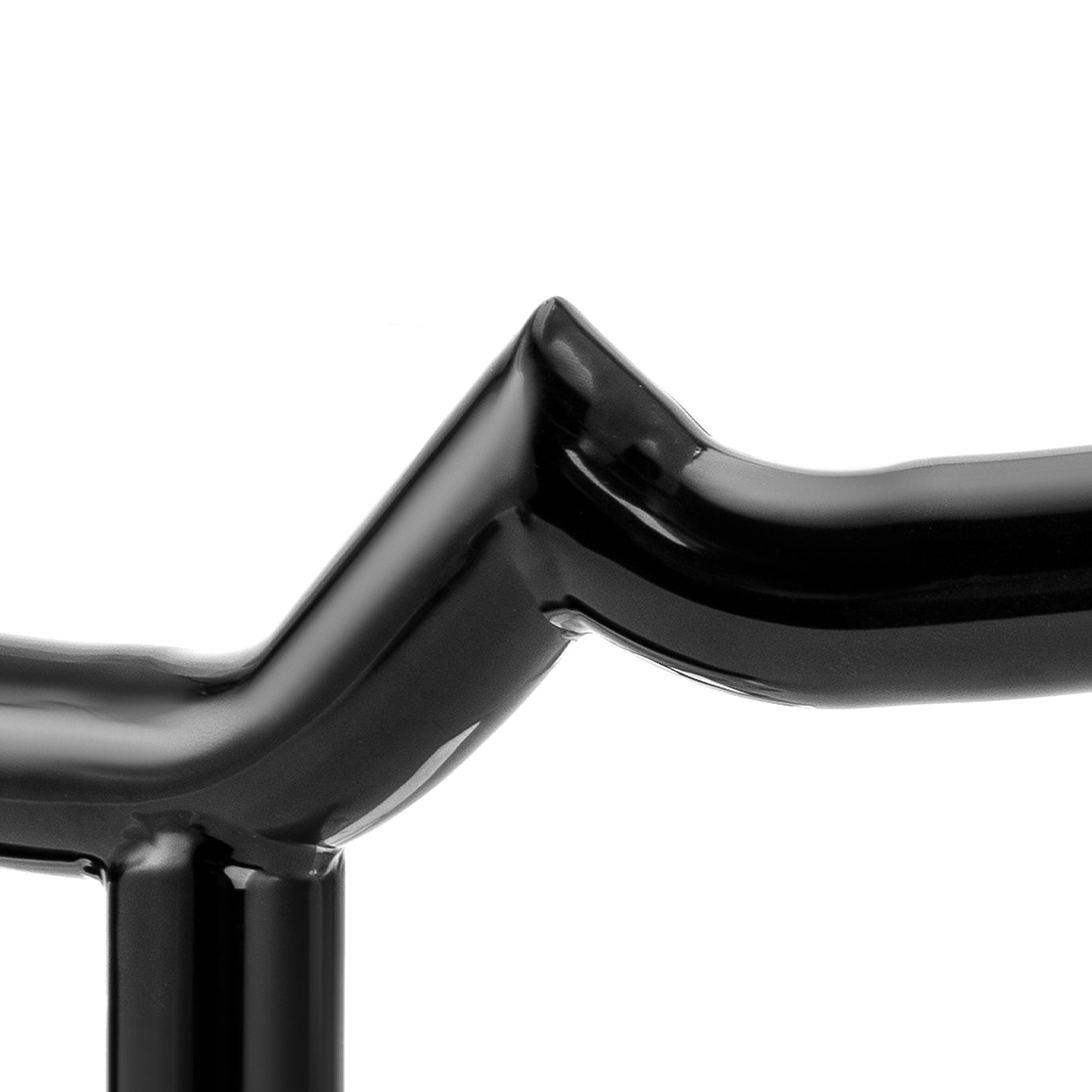 Gloss Black Steel 10"/12" Rise Sharp T-Bars Handlebar 1996-2024 Harley-Davidson Dyna, Softail and Sportster