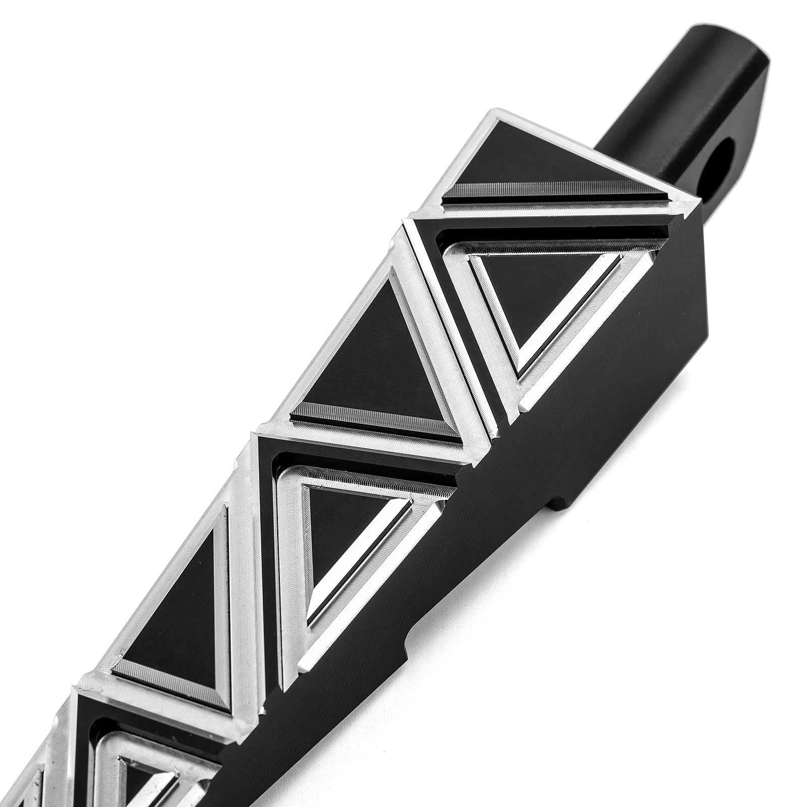 Harley Davidson Aluminum Gloss Black Oxidize Sharp Triangular Line Passenger Footpeg