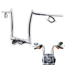 14" Pre - wired Horn Style Ape Bar Handlebar for Harley Softails/Dynas/Sportsters & Touring Road King - Mofun - 90101653