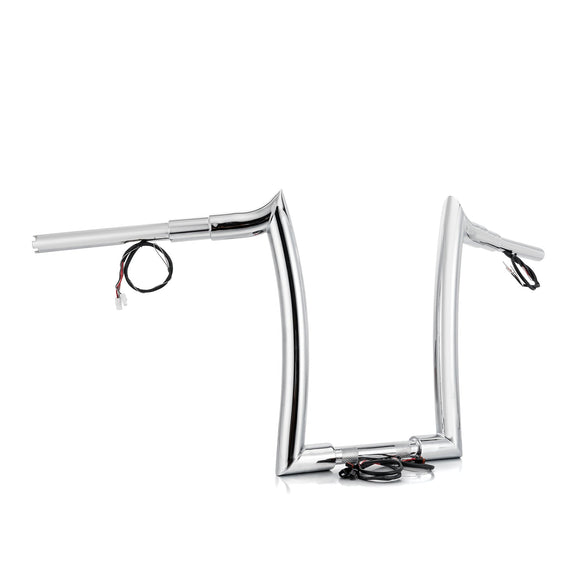 14" Pre - wired Horn Style Ape Bar Handlebar for Harley Softails/Dynas/Sportsters & Touring Road King - Mofun - 90101654