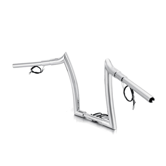 14" Pre - wired Horn Style Ape Bar Handlebar for Harley Softails/Dynas/Sportsters & Touring Road King - Mofun - 90101654