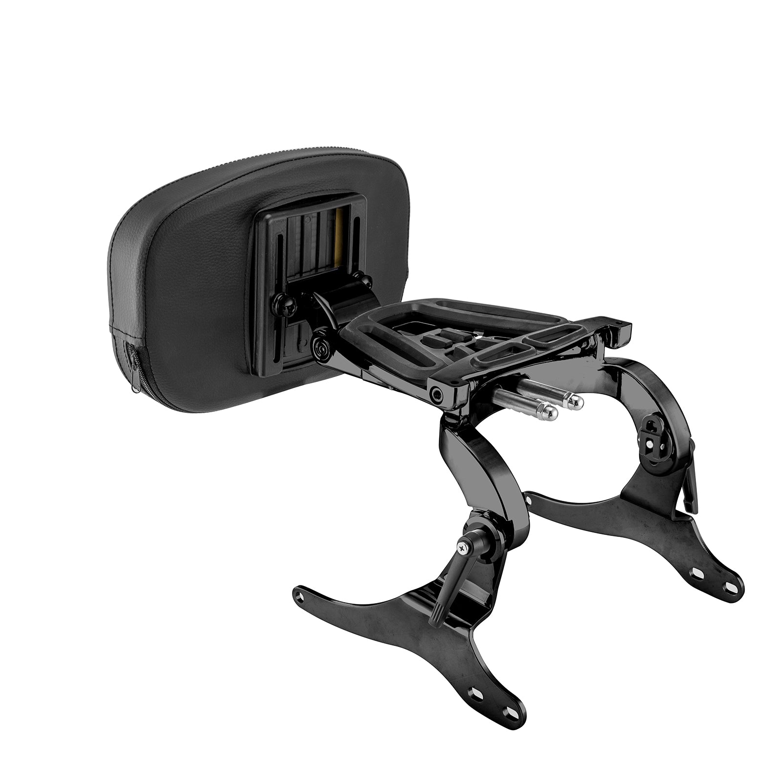 1998-2008 Harley Touring Road King Street Glide Gloss Black Multi-Purpose Adjustable Backrest