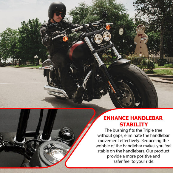 1973 - 2017 Harley Softail/Dyna/FXR CNC Solid Billet Aluminum Handlebar Riser Bushings - Mofun - 90104011